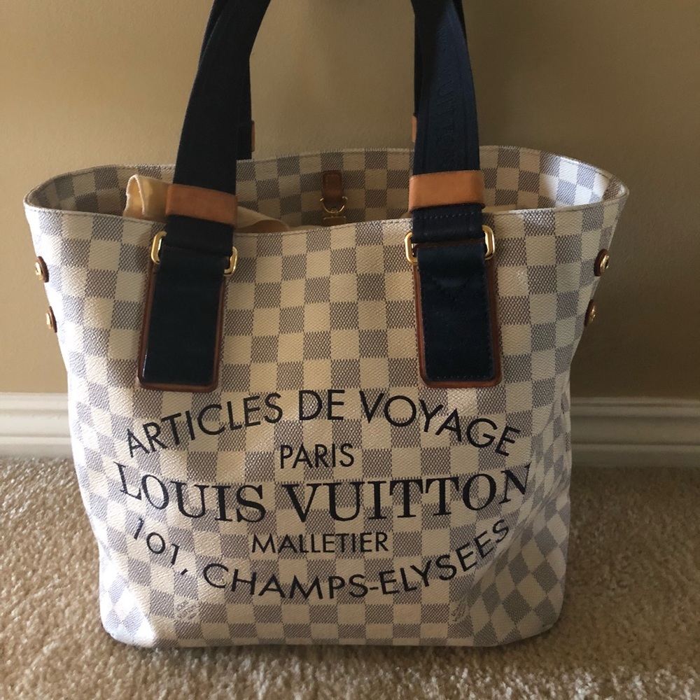 ❤️Sold❤️ LOUIS VUITTON Cabas PM Damier Azur Tote - Picture 7 of 8